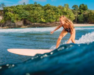 surfing in bali